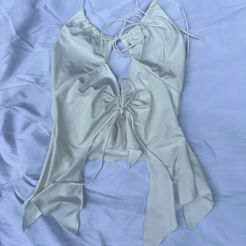 Y2K Cream/White Top